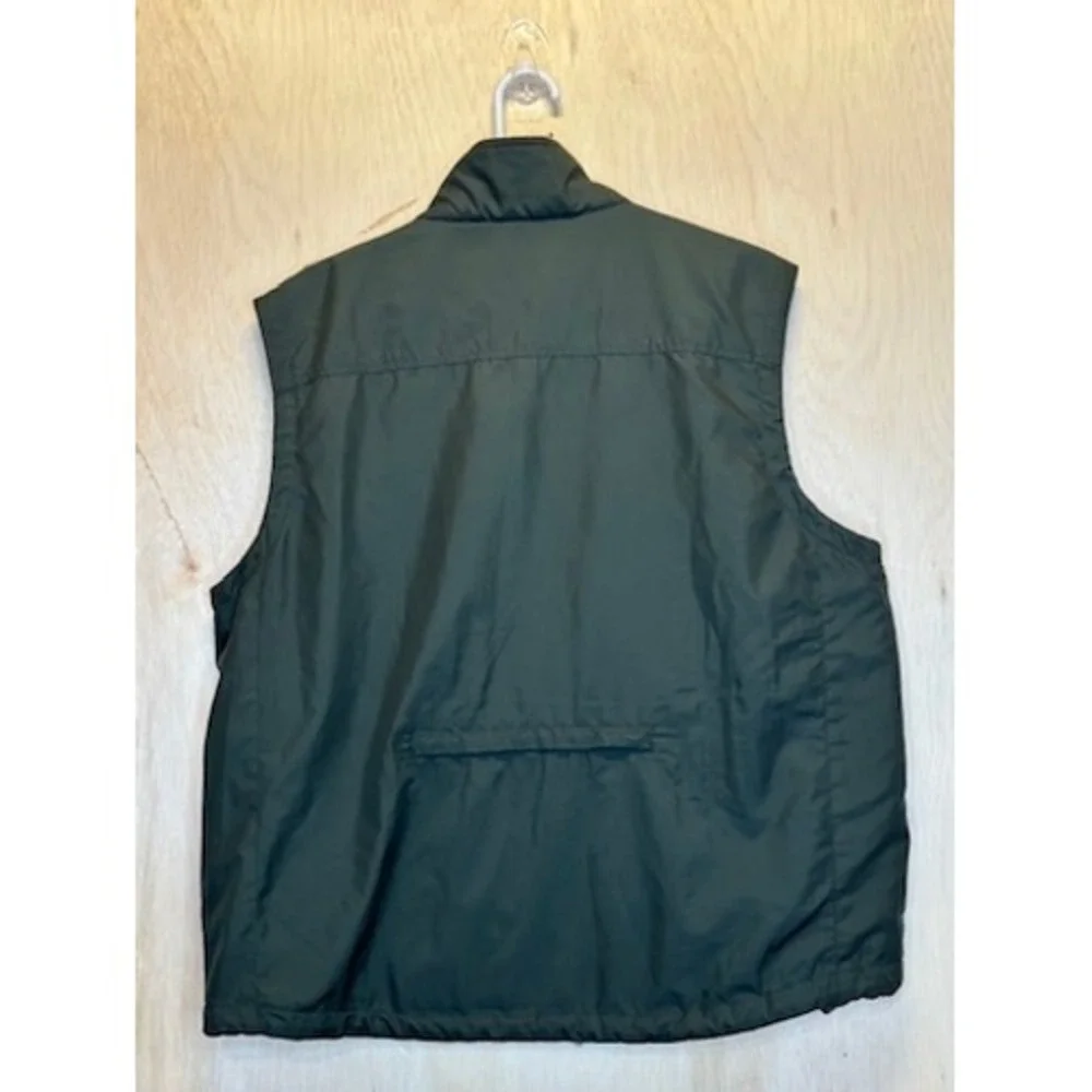 J.Crew Vintage Vest Olive Green Polyester 23.5‎ pit to pit